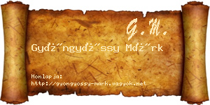 Gyöngyössy Márk névjegykártya