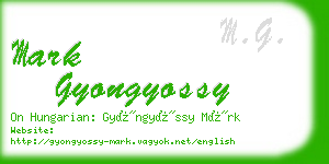 mark gyongyossy business card